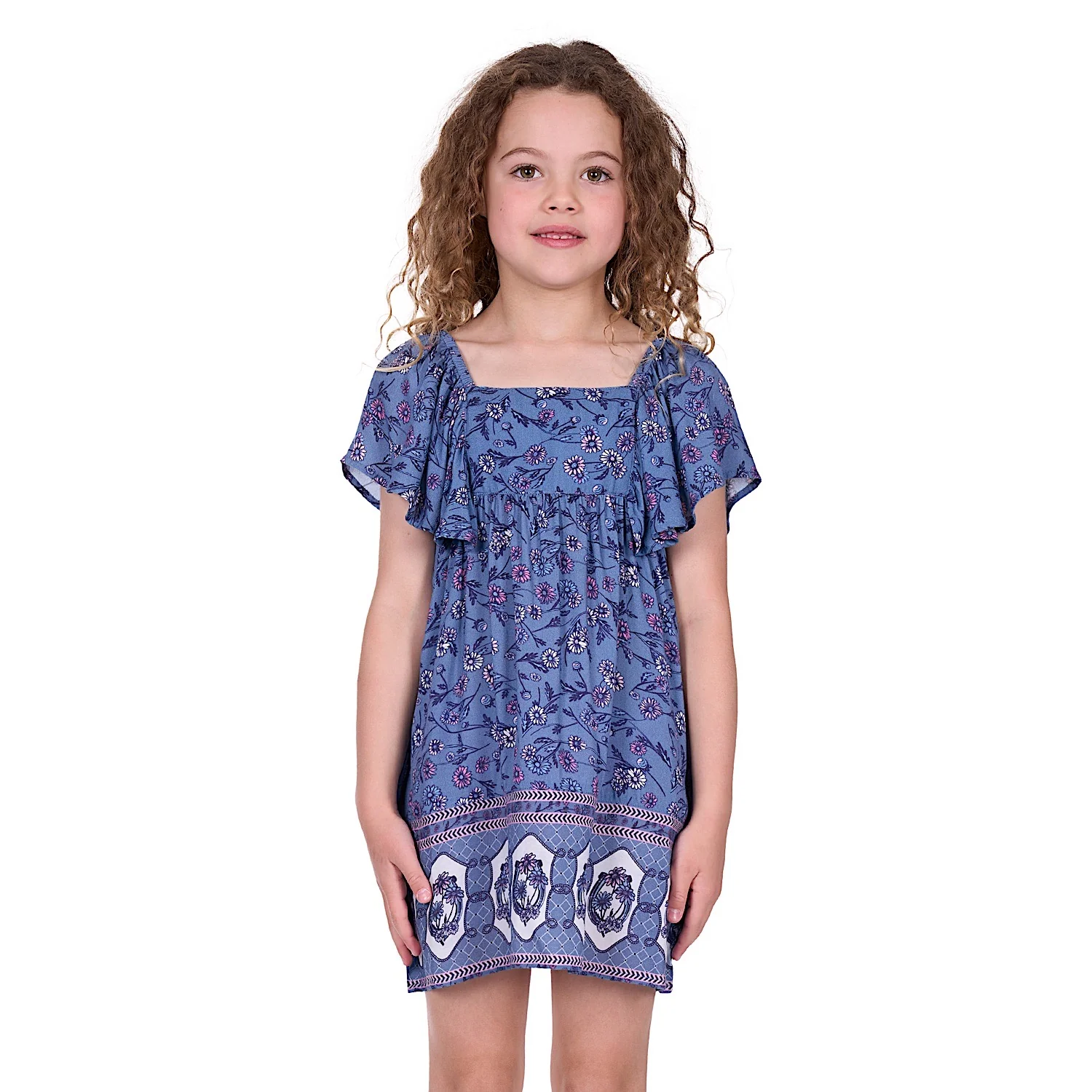 Pure Western Girl’s Amanda Dress - Blue - Image 2