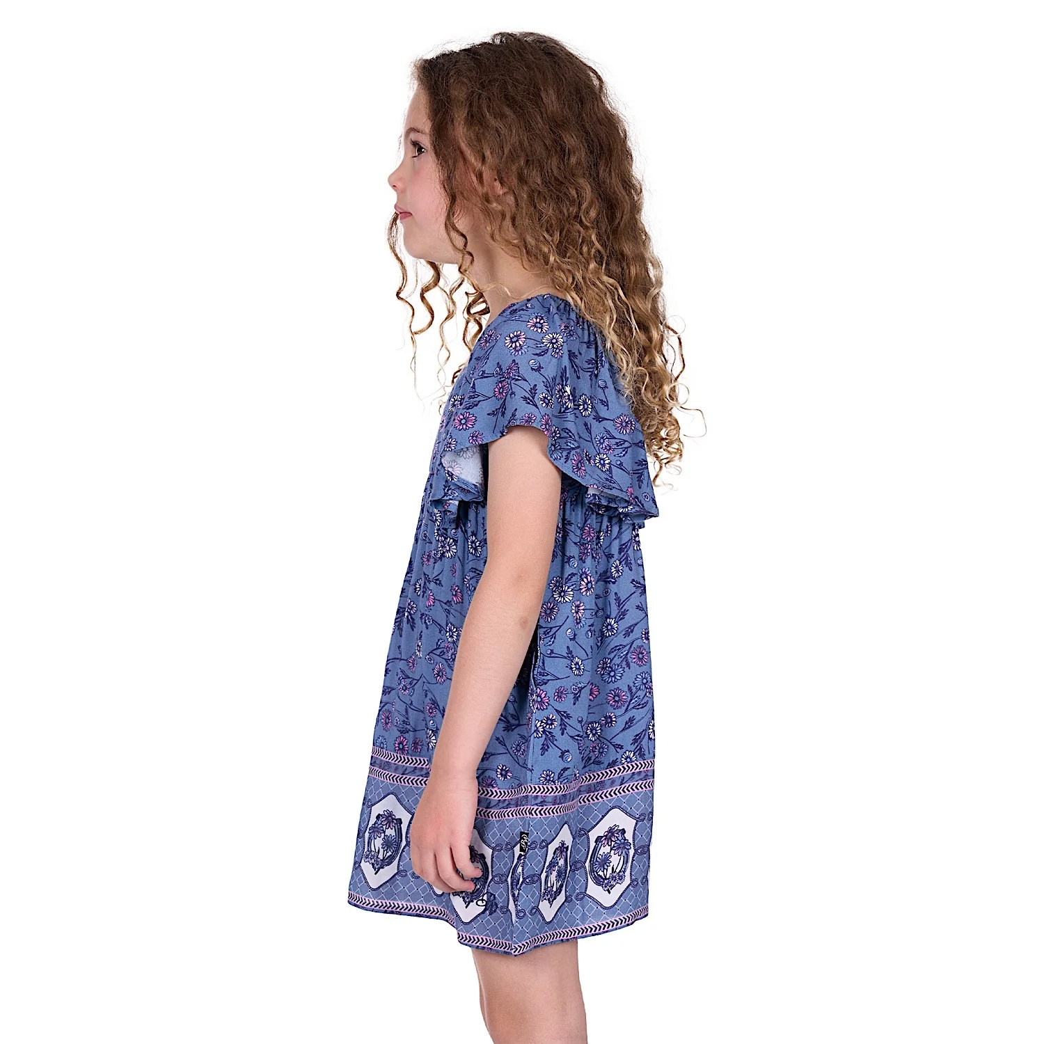 Pure Western Girl’s Amanda Dress - Blue - Image 3
