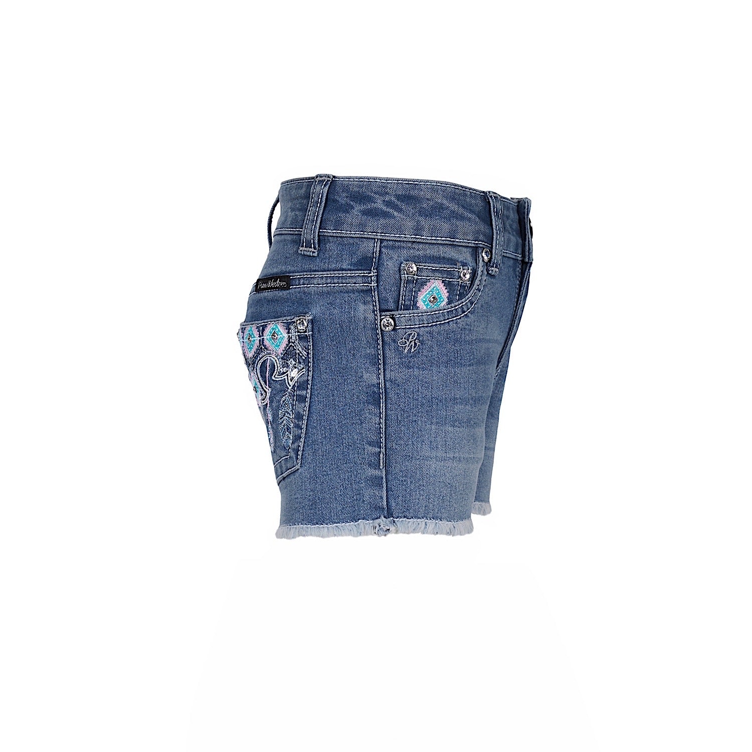 Pure Western Girl's Bailey Short - Retro Blue - Image 2