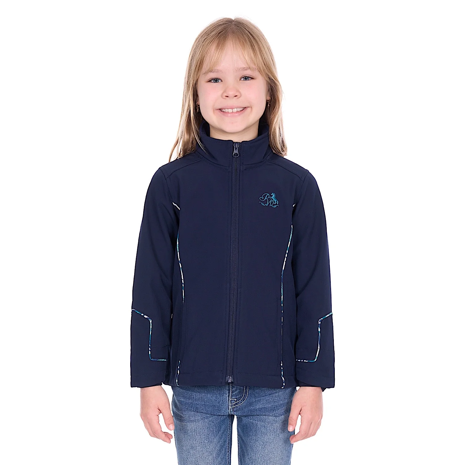 Pure Western Girl's Corine Softshell Jacket - Navy