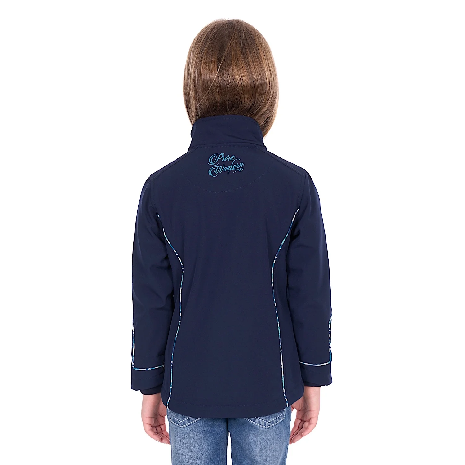 Pure Western Girl's Corine Softshell Jacket - Navy - Image 3