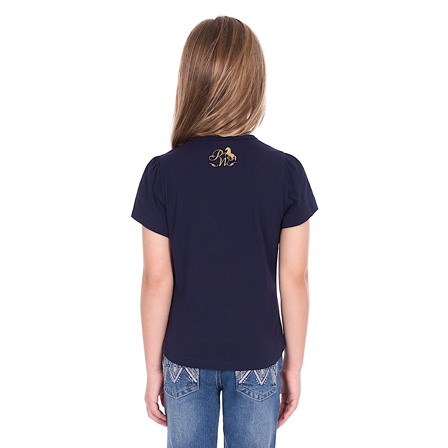 Pure Western Girl's Marissa T-Shirt - Navy - Image 4