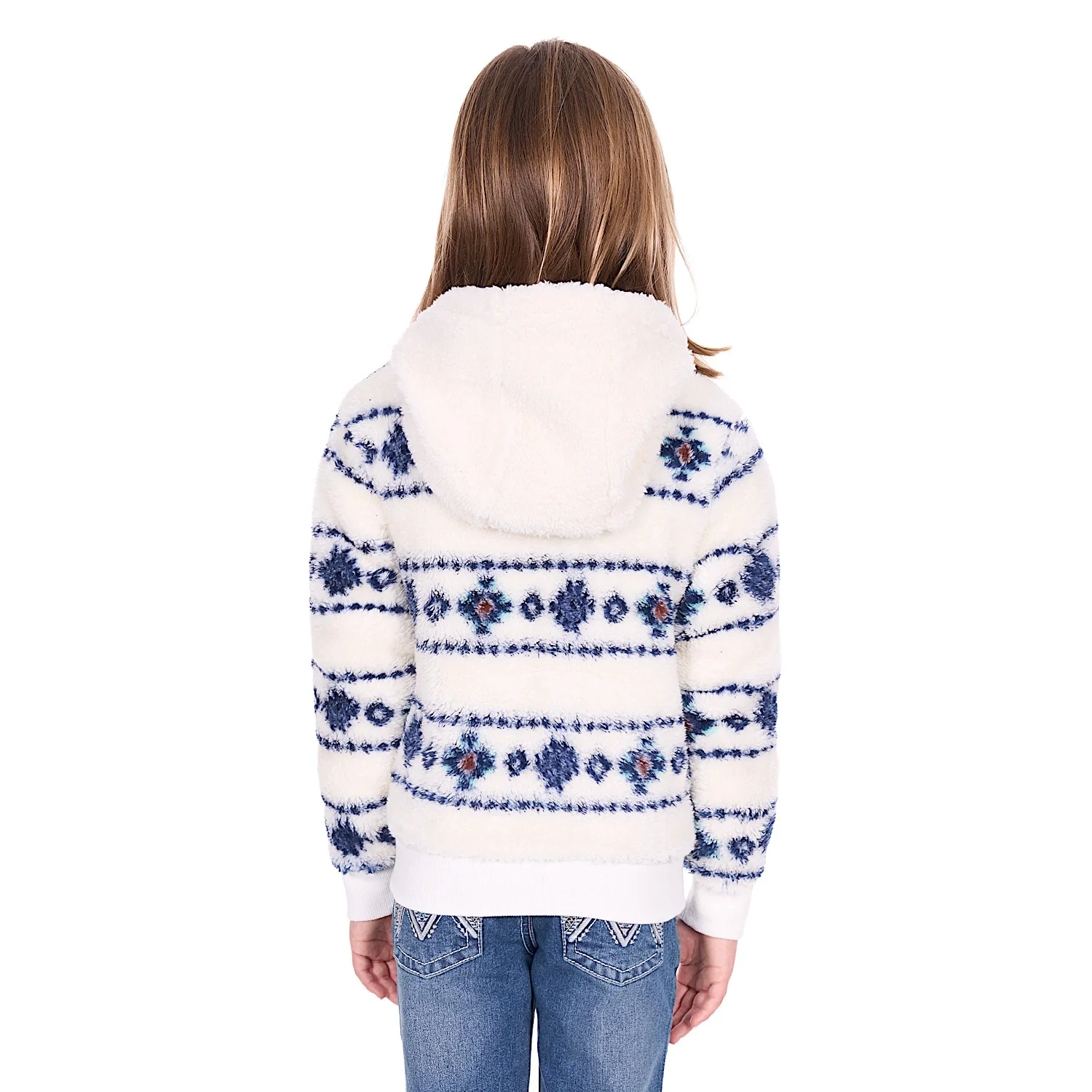 Pure Western Girl's Sharna Zip Up Hoodie - Ivory - Image 4