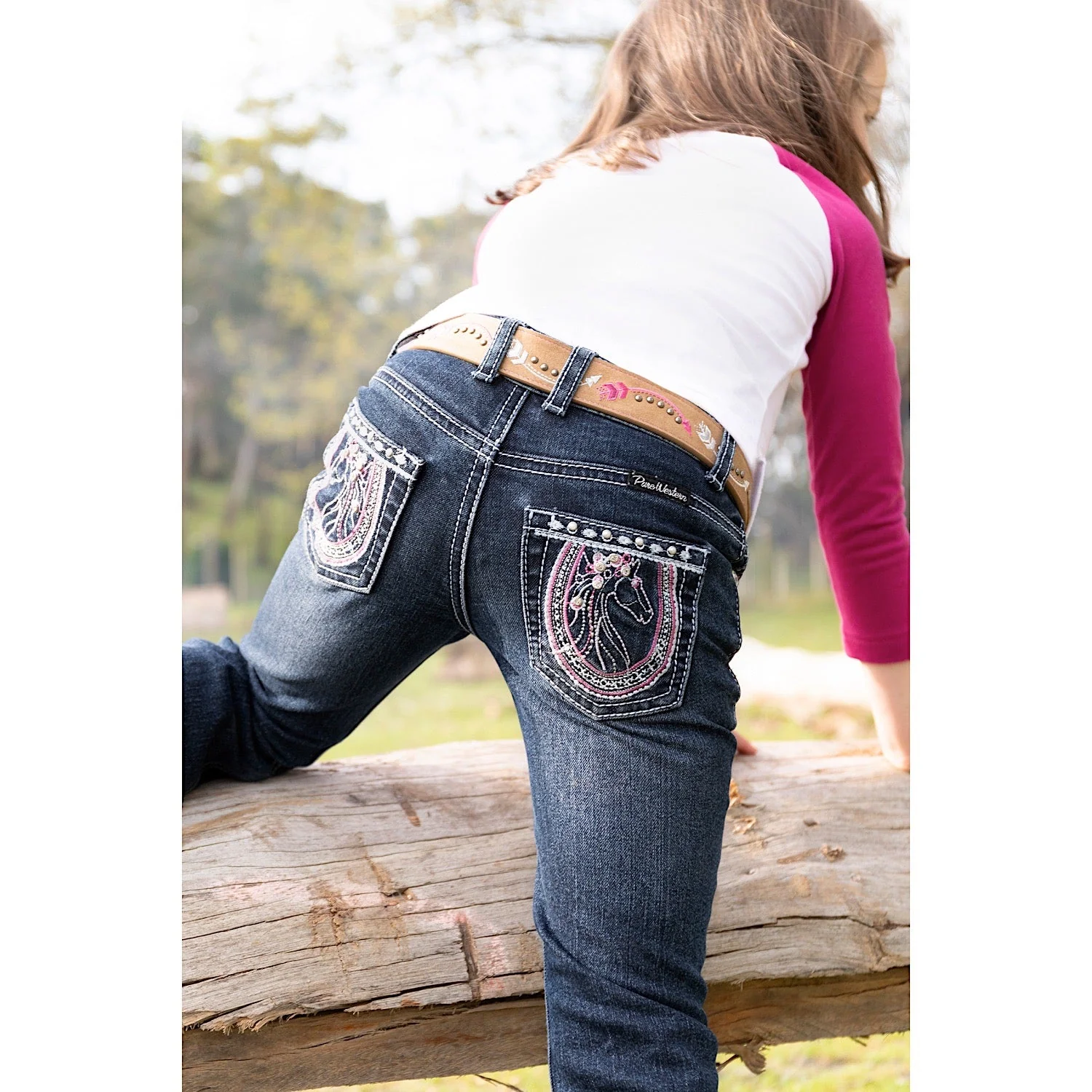 Pure Western Girls Tess Boot Cut Jean Midnight - Image 3