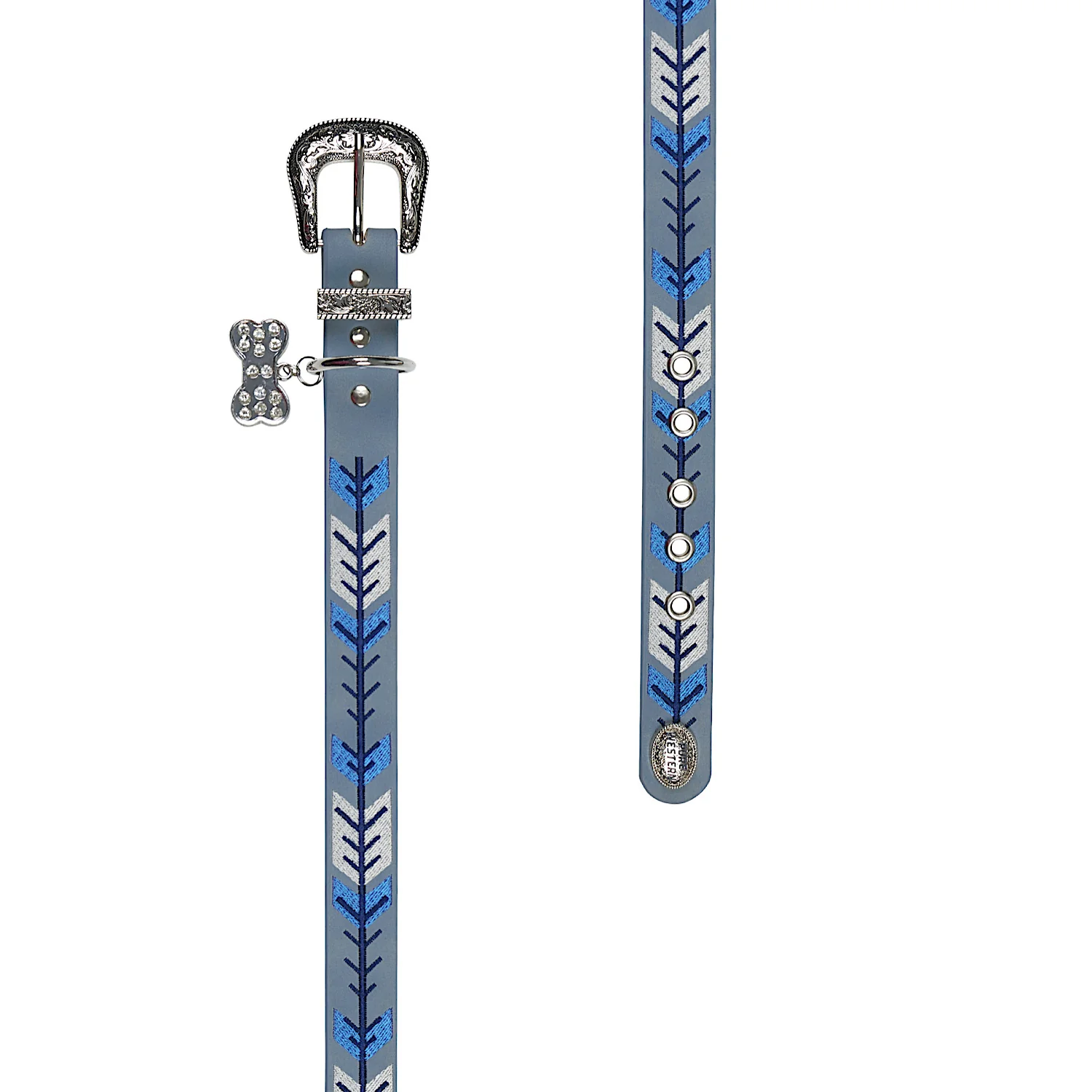 Pure Western Kaira Dog Collar - Blue - Image 2