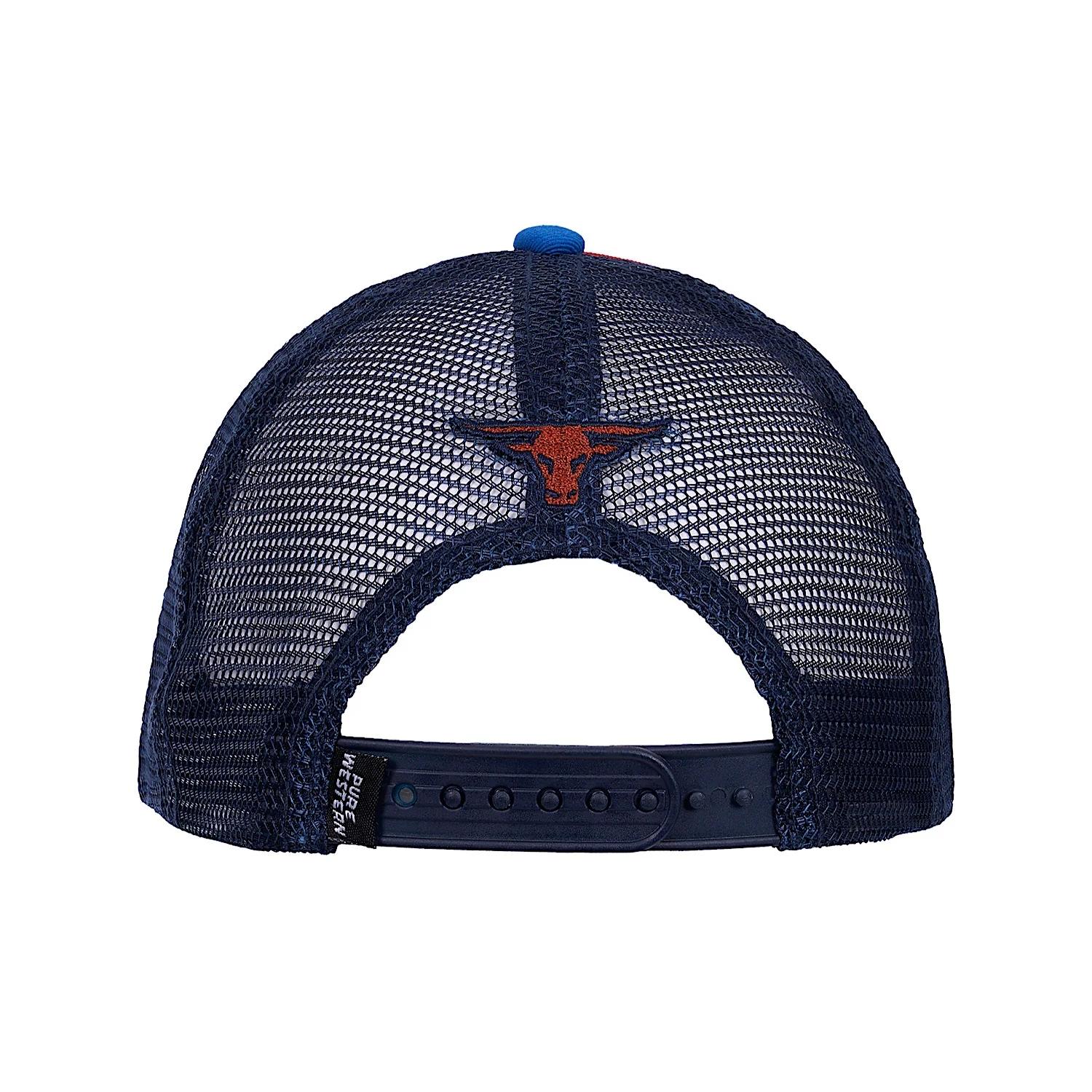 Pure Western Kids Rodeo Trucker Cap - Denim/Rust - Image 2