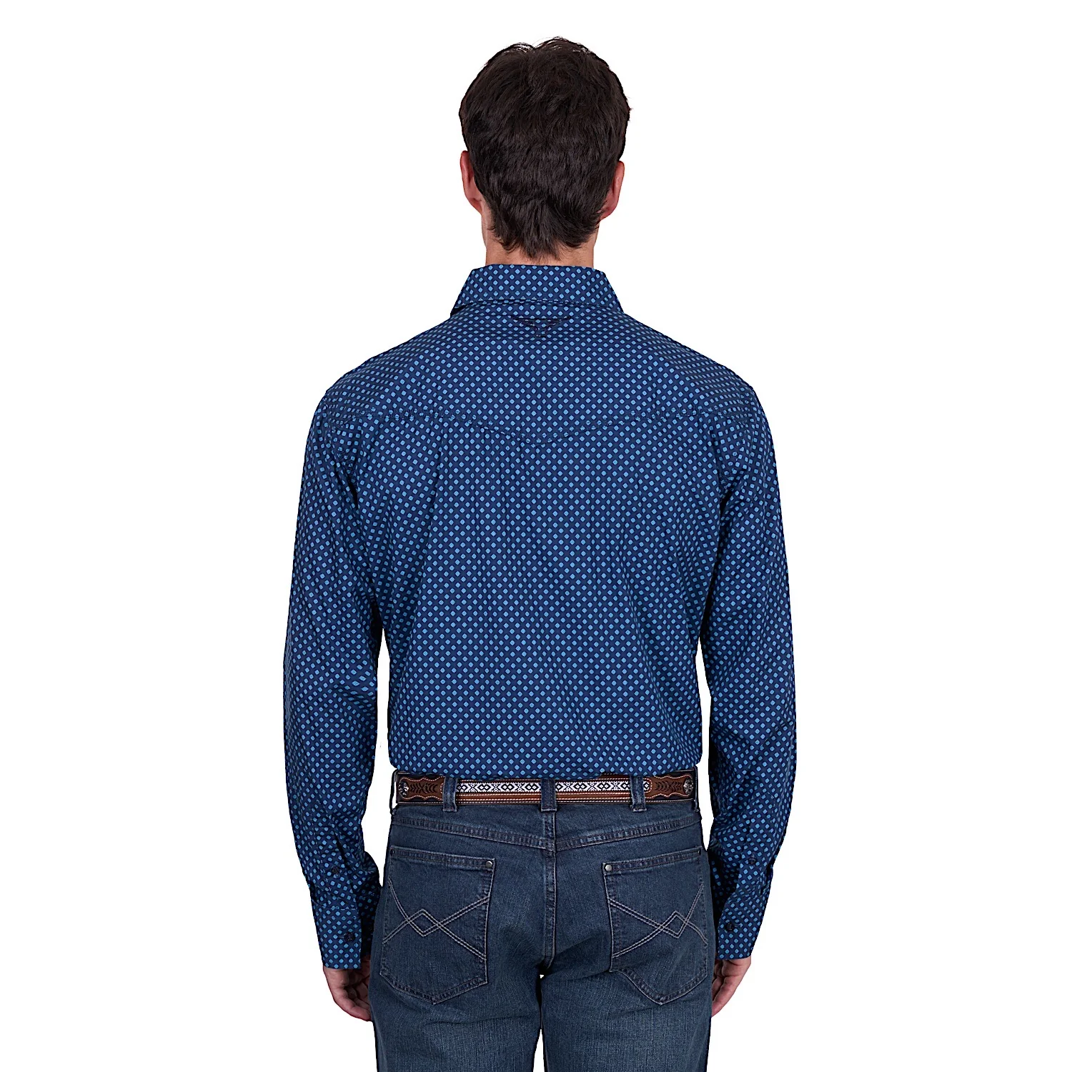 Pure Western Men's Brandon Shirt - Navy/Blue - Image 3