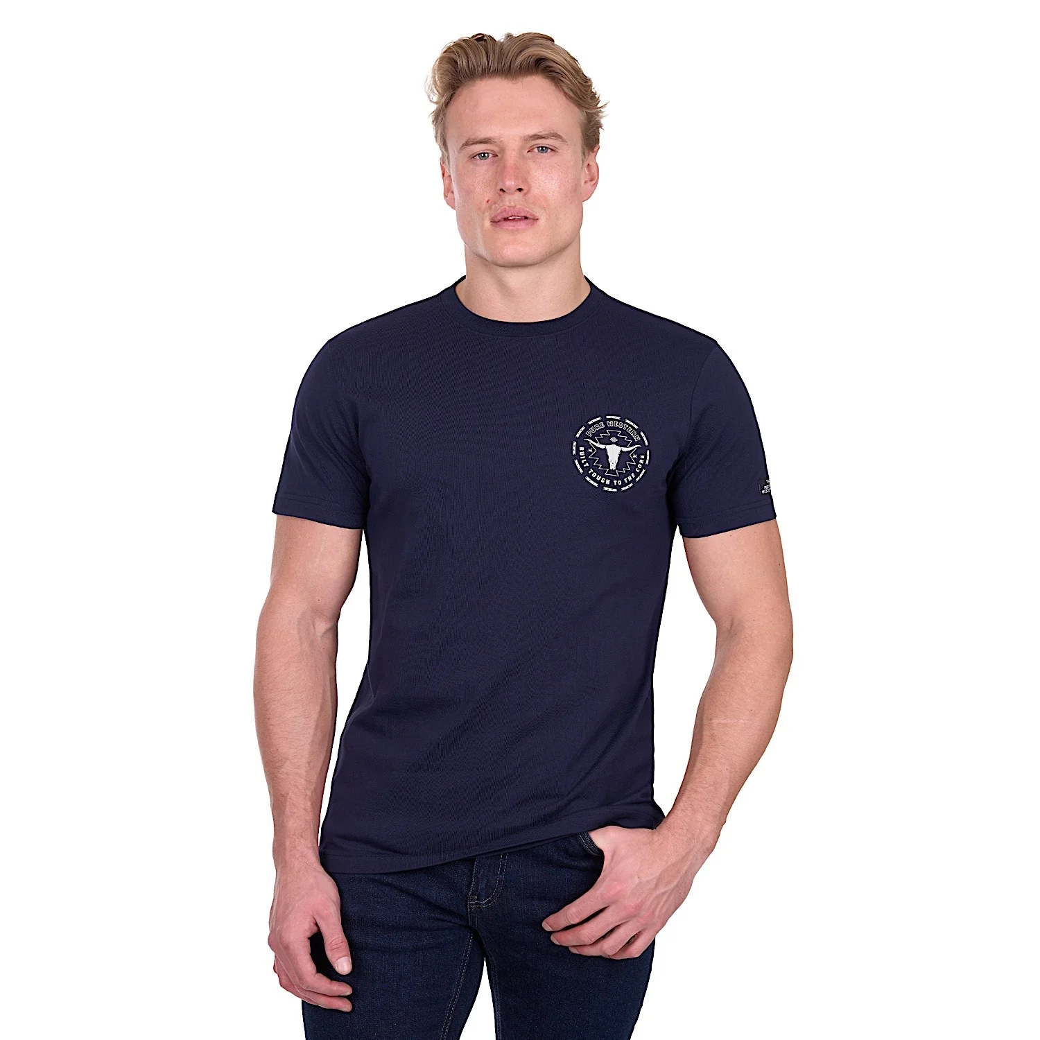 Pure Western Men's Oscar T-Shirt - Navy