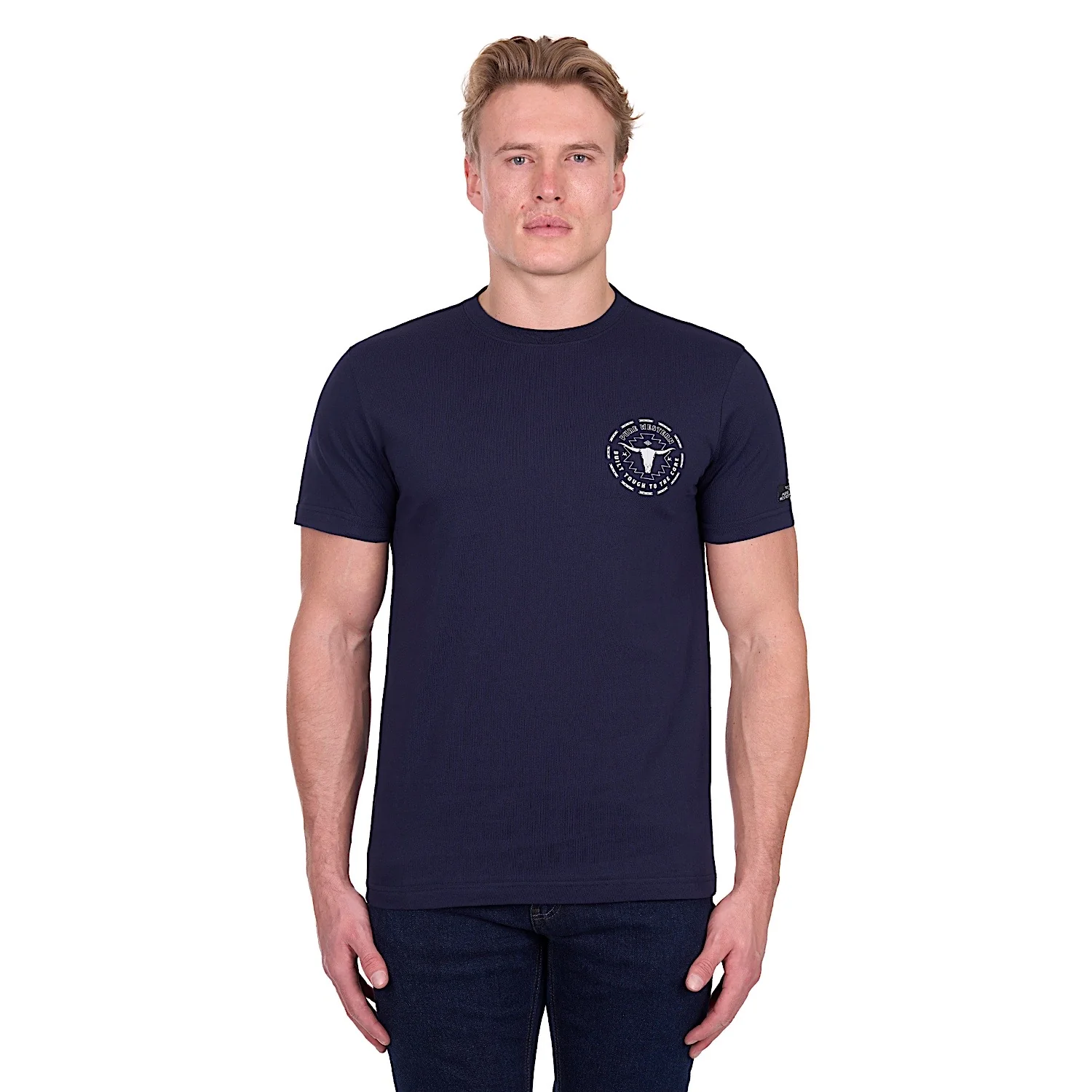 Pure Western Men's Oscar T-Shirt - Navy - Image 2