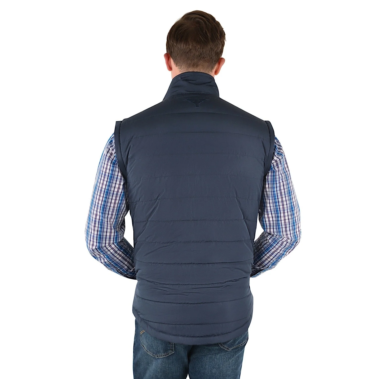 Pure Western Men's Patterson Reversible Jacket-Navy - Image 6