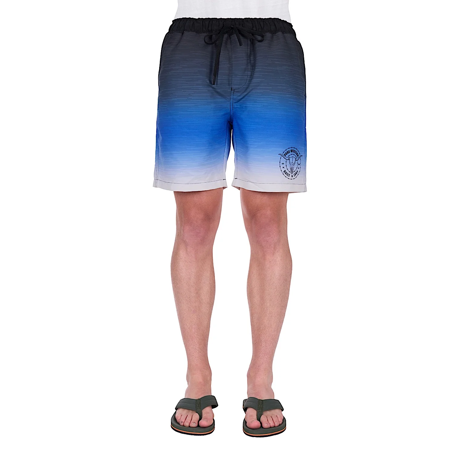Pure Western Men's Phillip Boardshort - Black/Royal