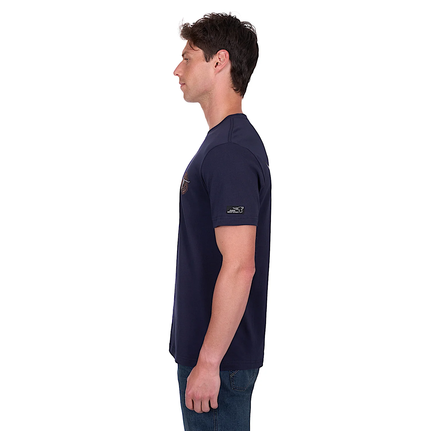 Pure Western Men's Samuel Tee - Navy - Image 3