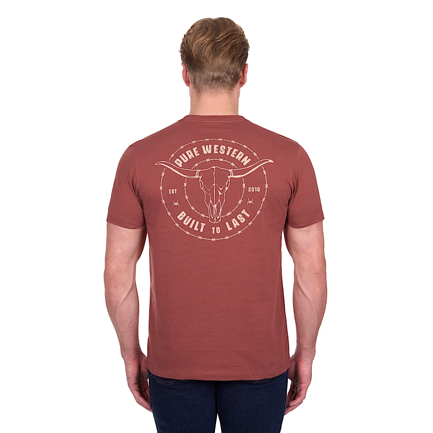Pure Western Men's Walker T-Shirt - Rust