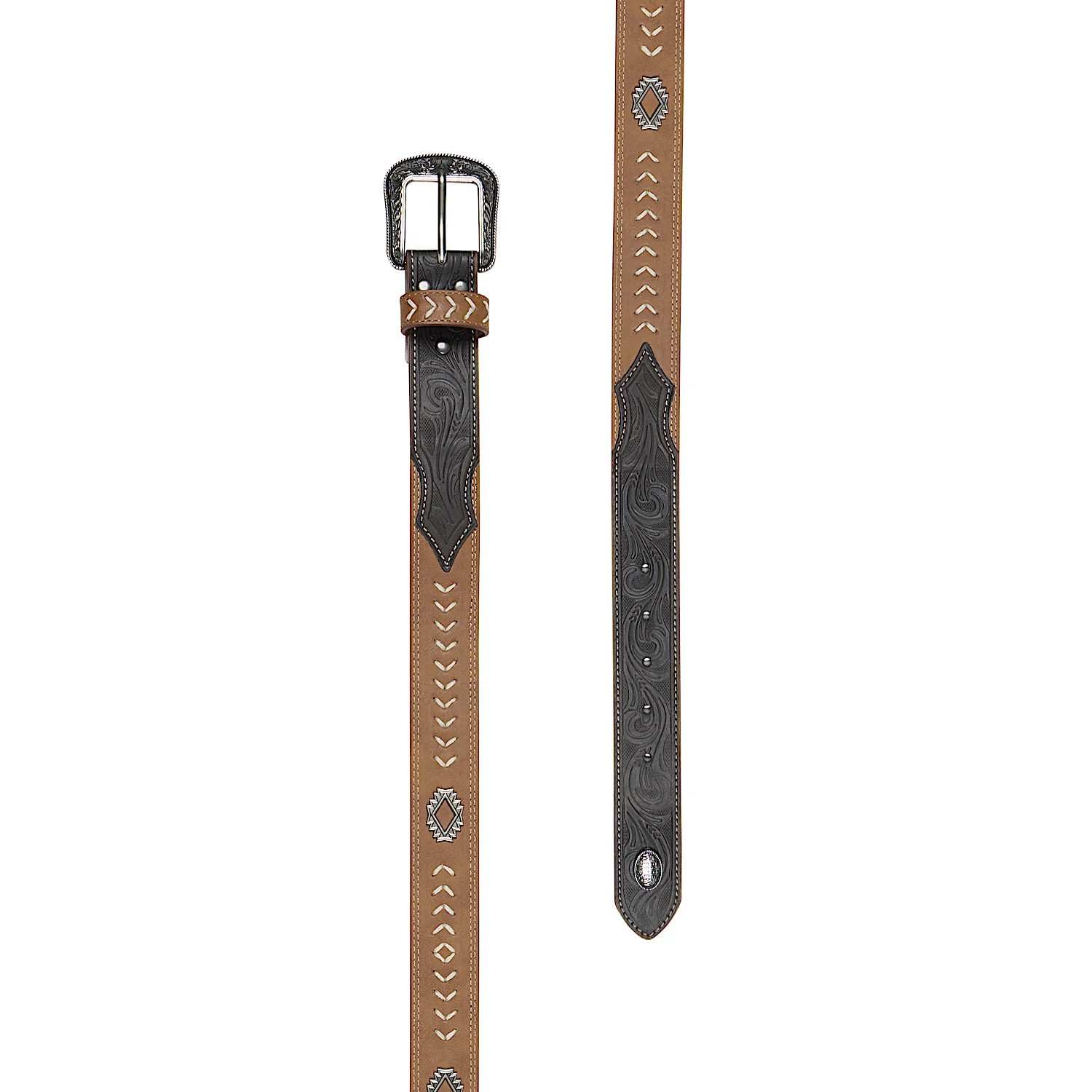 Pure Western Terrence Belt - Tan/Chocolate - Image 2