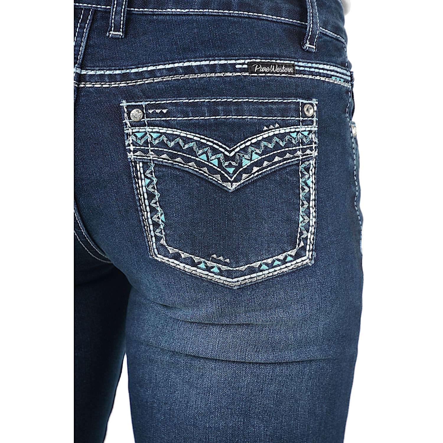 Pure Western Women's Geraldine Straight Leg Jean-Midnight - Image 5