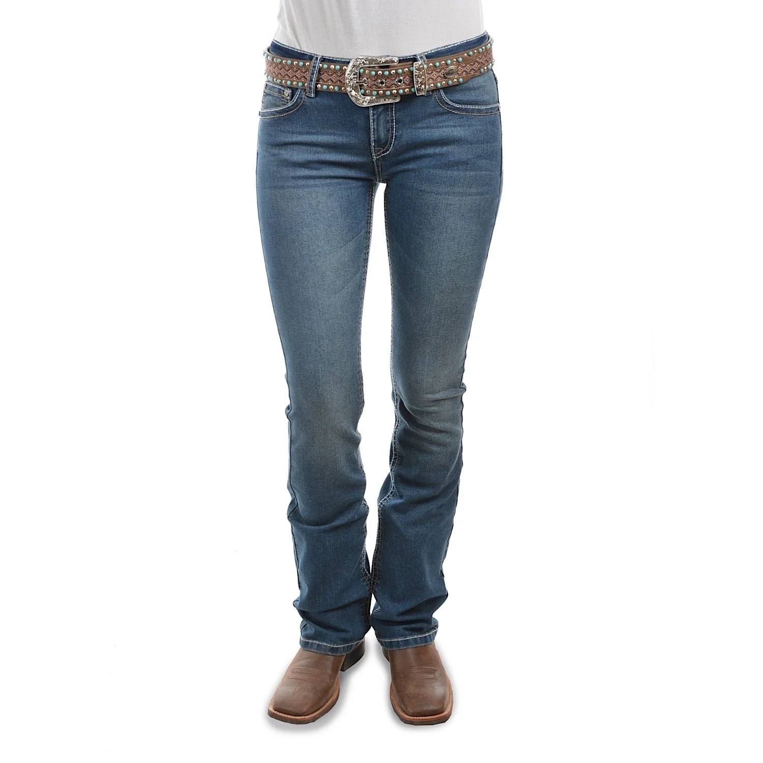Pure Western Women's Brandy Boot Cut Jean 34 Leg Indigo - Image 3