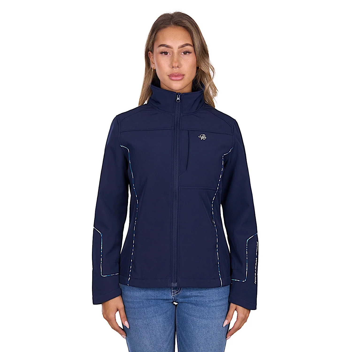 Pure Western Women's Corine Softshell Jacket - Navy - Image 2