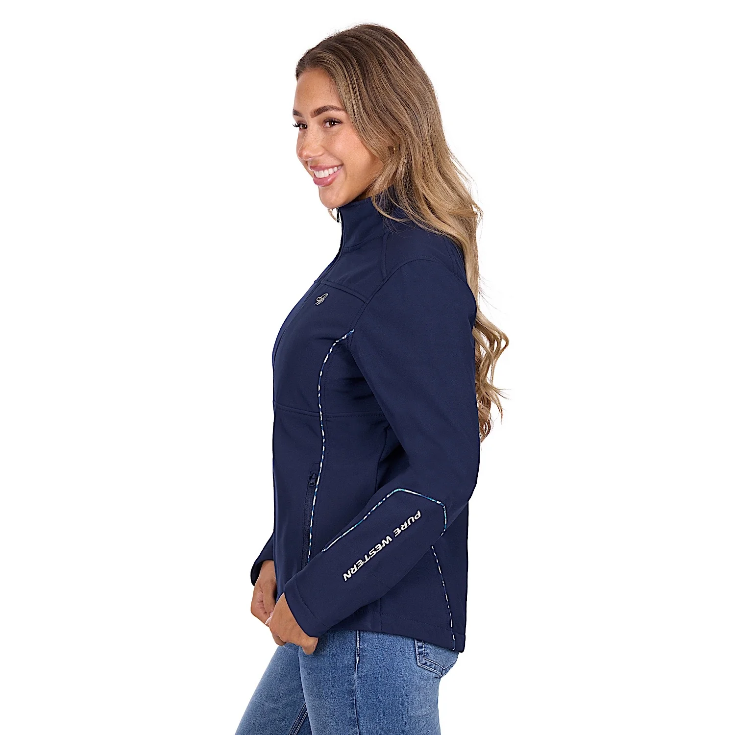 Pure Western Women's Corine Softshell Jacket - Navy - Image 3