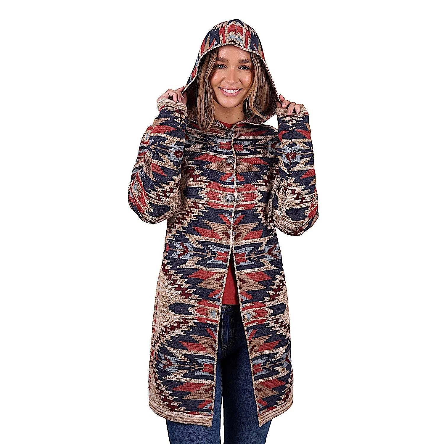 Pure Western Women's Eddie Knitted Cardigan - Multi - Image 2