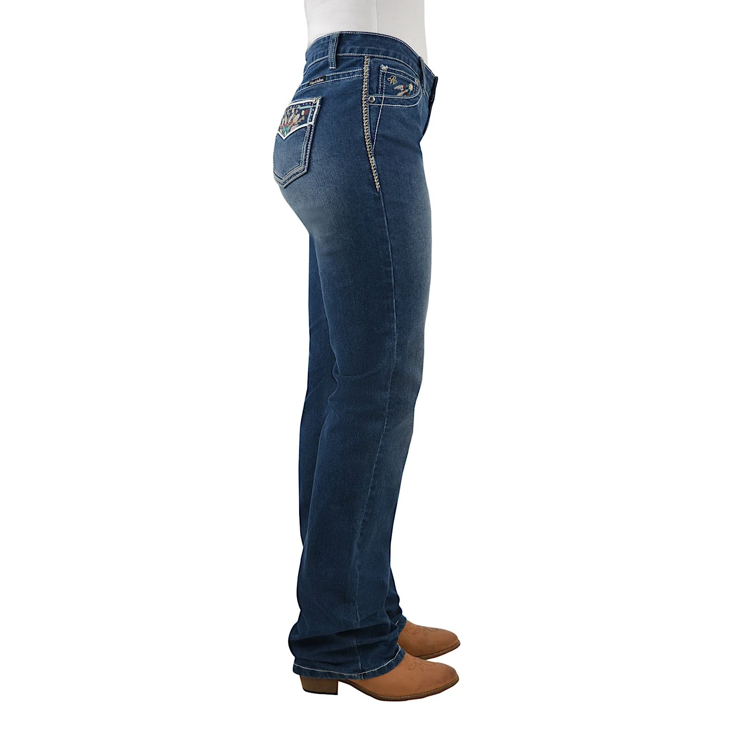 Pure Western Womens Emmaline Relaxed Rider Jean 36" Leg Dusk - Image 4