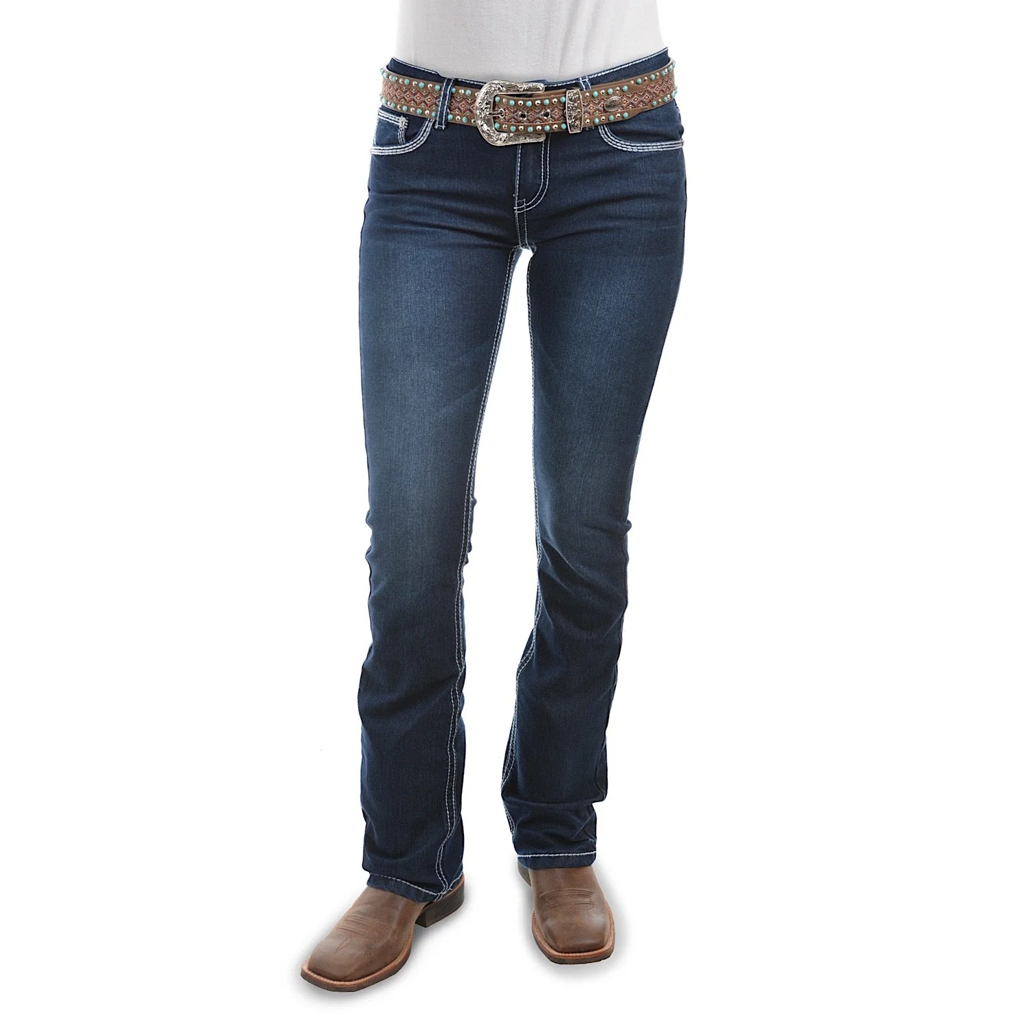 Pure Western Women's Hannah Boot Cut Jean 34" Leg Midnight - Image 3