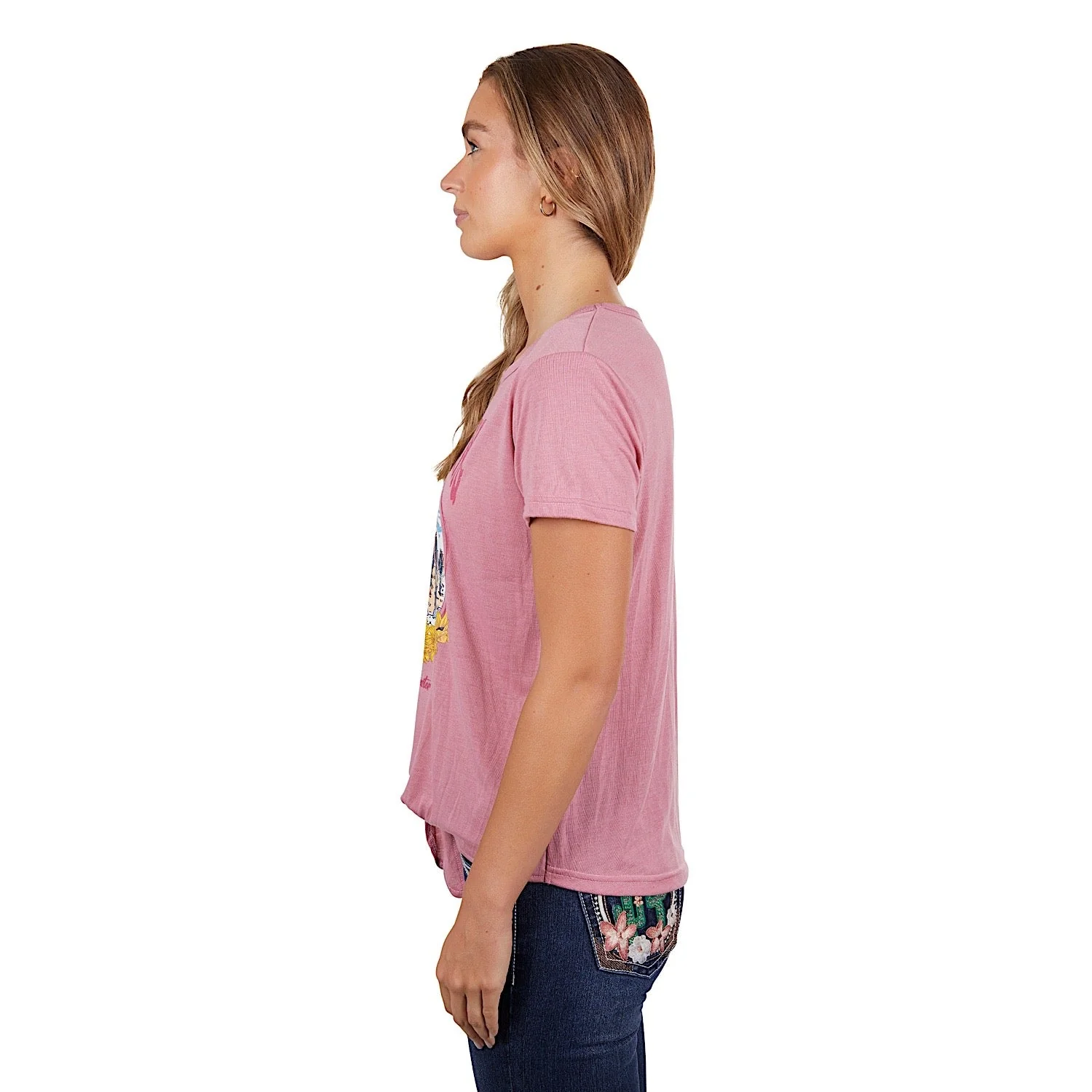 Pure Western Women's Harper Tee Rose - Image 3