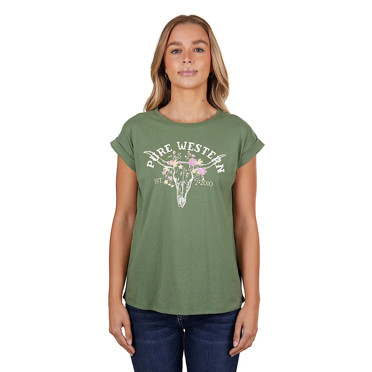 Pure Western Women's Kaylee Tank Moss - Image 3