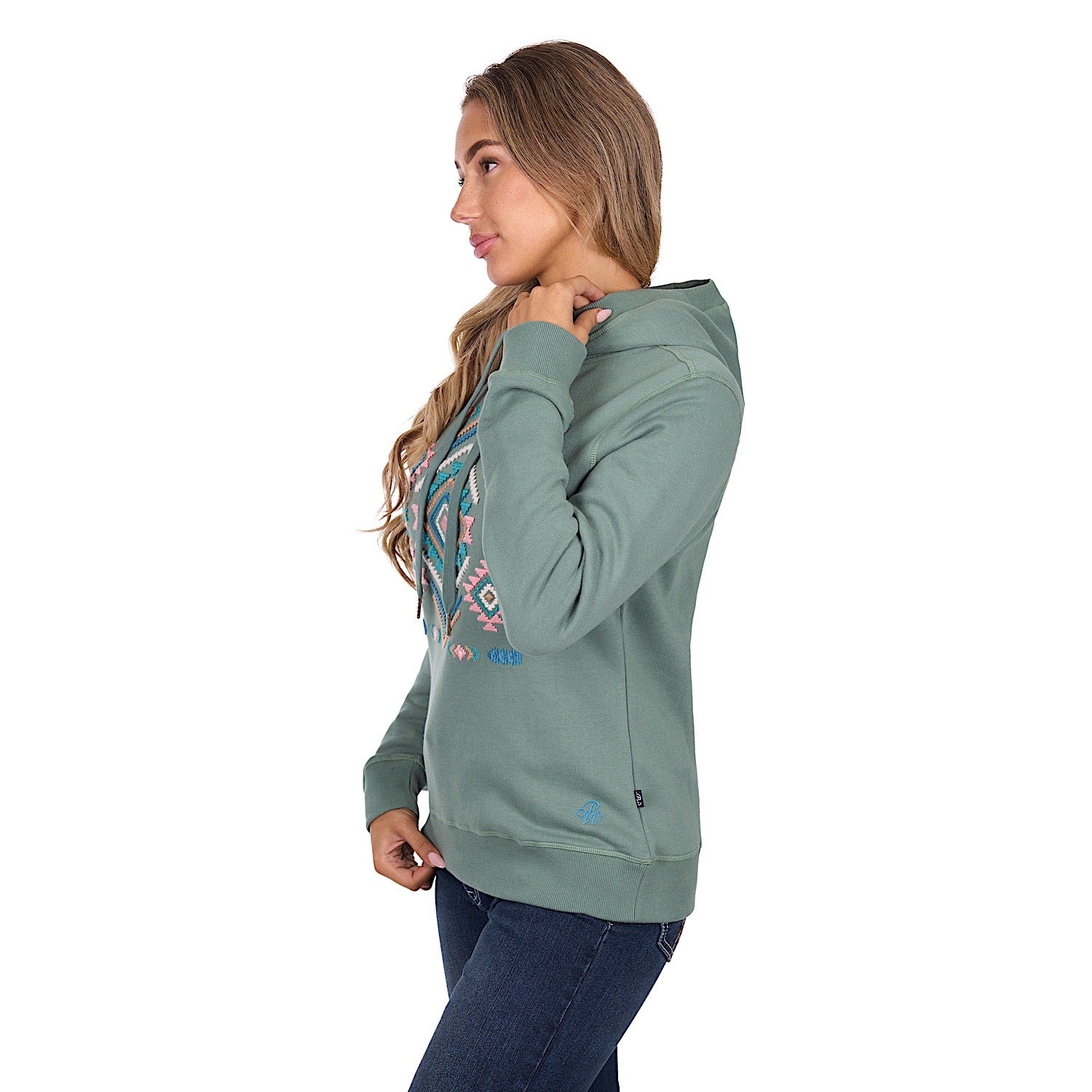 Pure Western Women's Libbie Hoodie - Green - Image 3