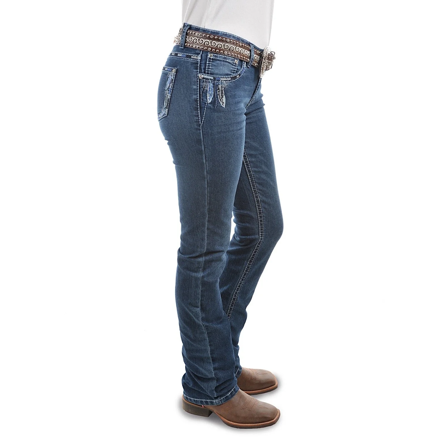 Pure Western Womens Louisiana Relaxed Rider Boot Cut Jean 36 Leg Twilight - Image 3