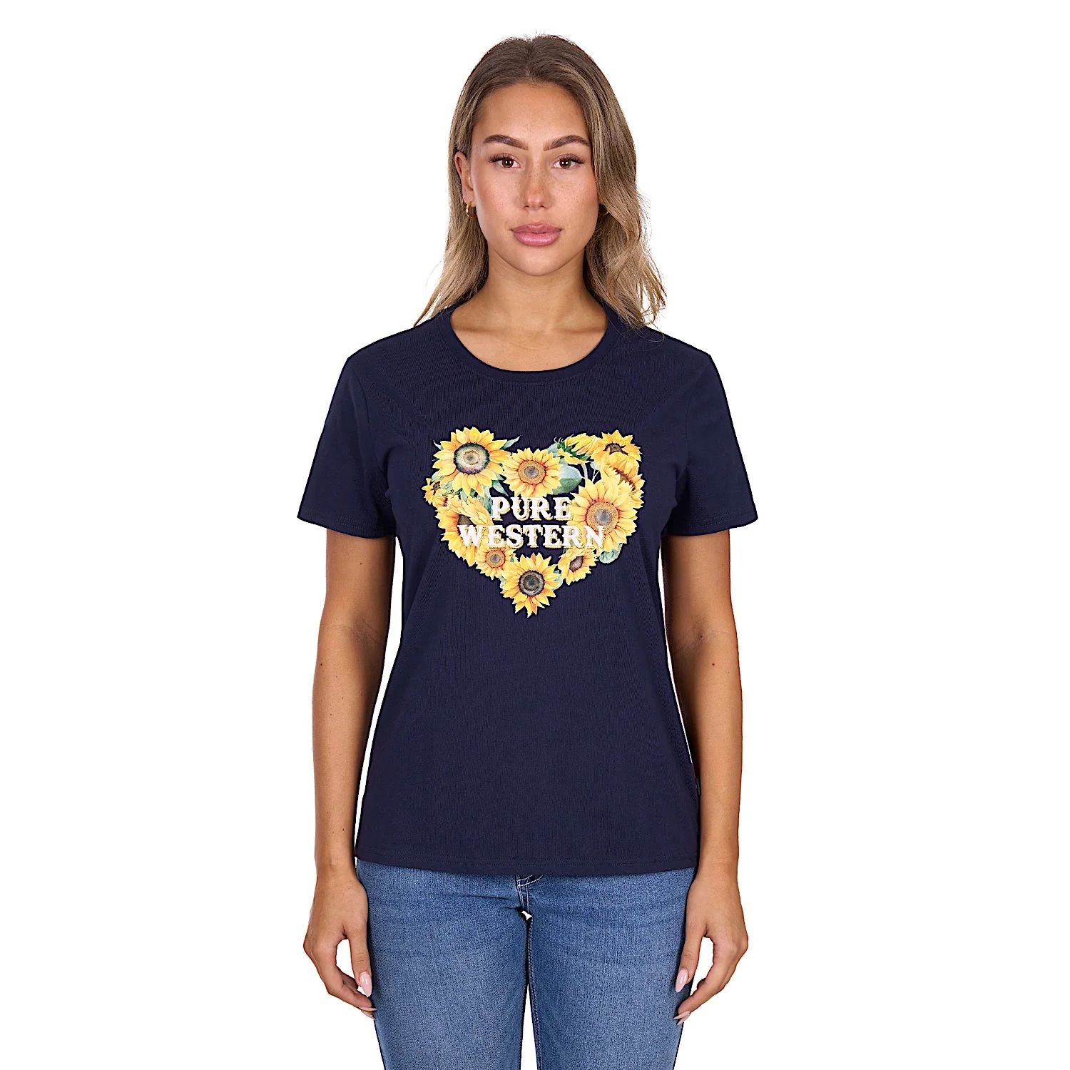 Pure Western Women's Marissa T-Shirt - Navy - Image 2