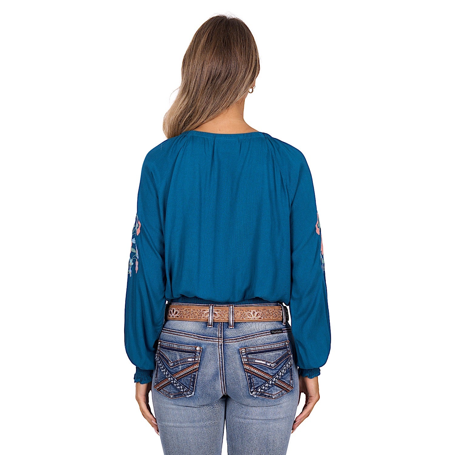 Pure Western Women's Melina Blouse - Turquoise - Image 4