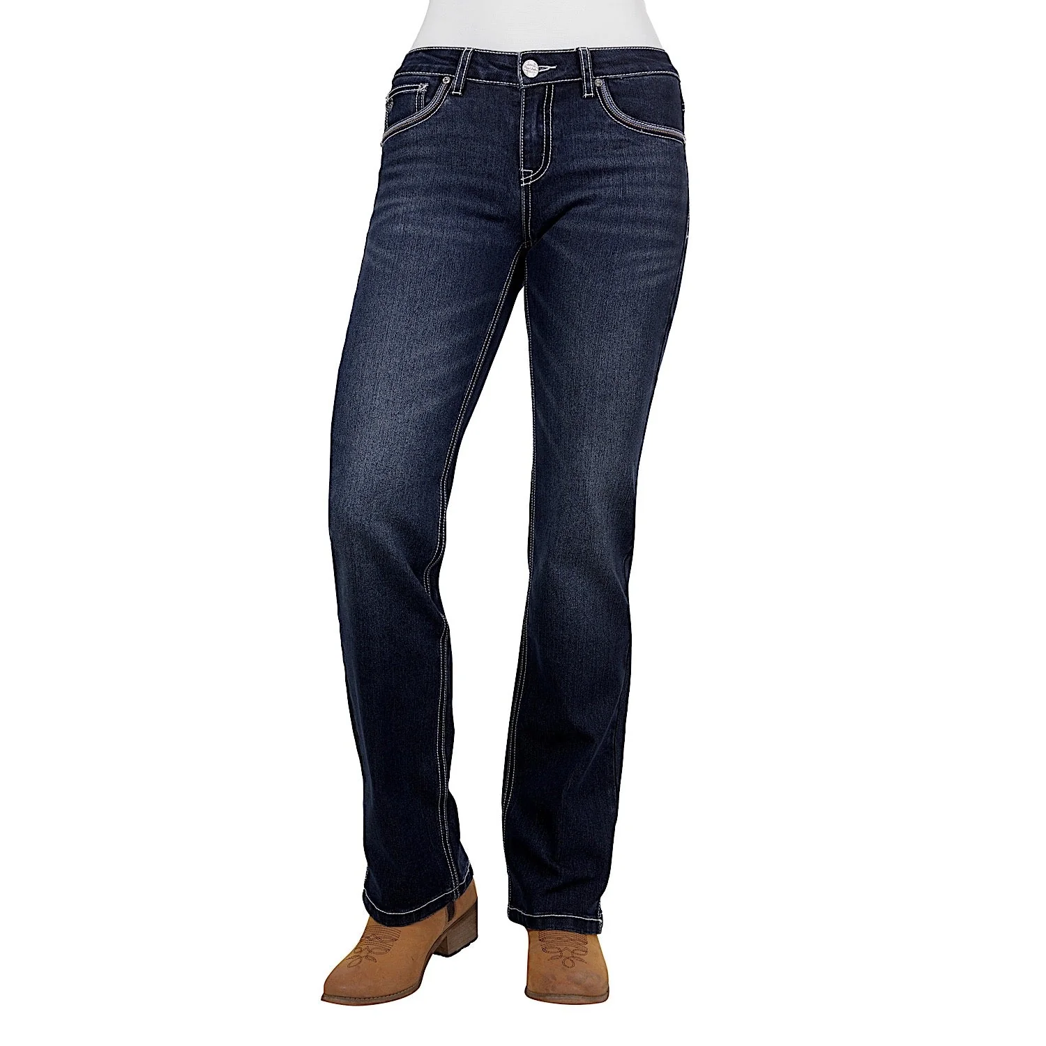 Pure Western Women's Mia Straight Leg Jean 32Leg Evening Sky - Image 3