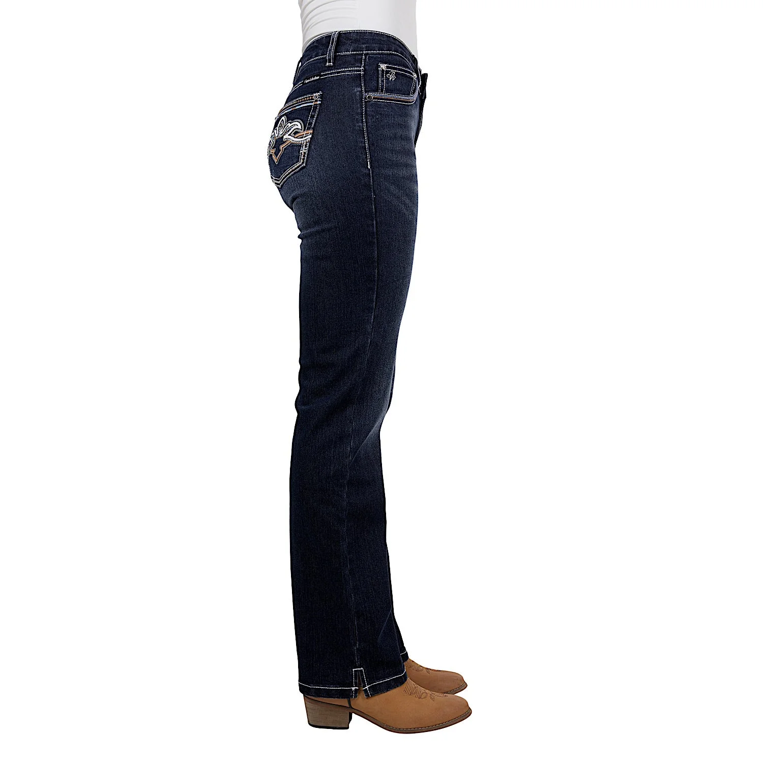 Pure Western Women's Mia Straight Leg Jean 32Leg Evening Sky - Image 4