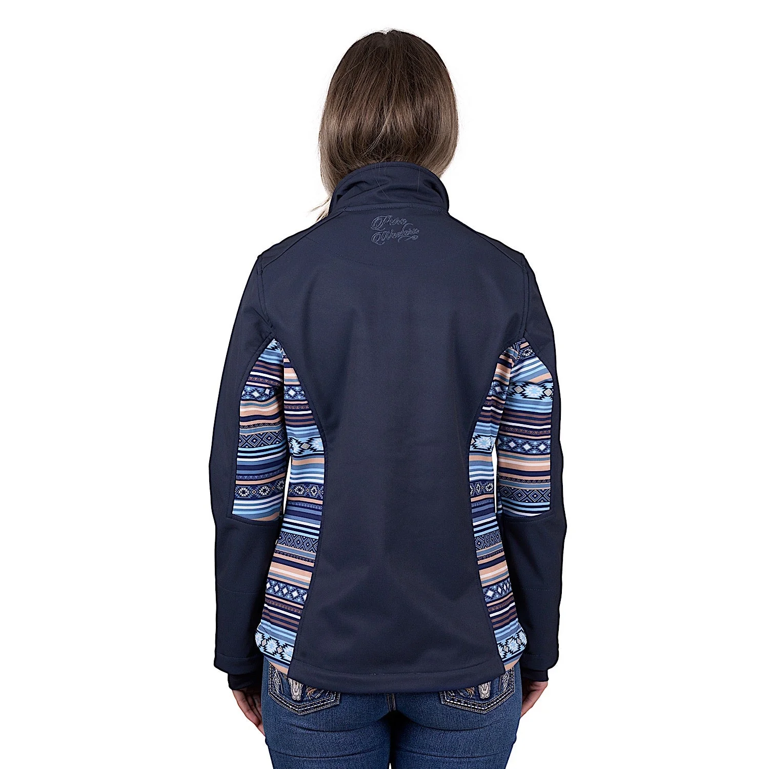 Pure Western Women's Misha Soft Shell Jacket - Navy - Image 3