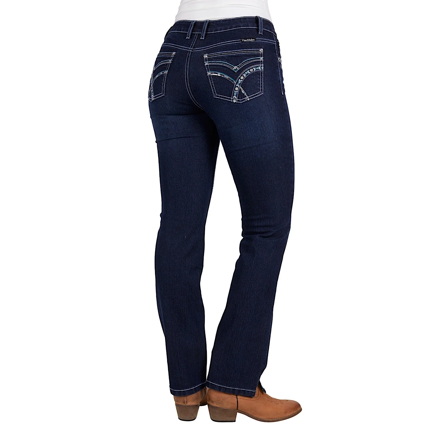 Pure Western Women's Oda Straight Leg Jean 32" Leg Midnight - Image 4