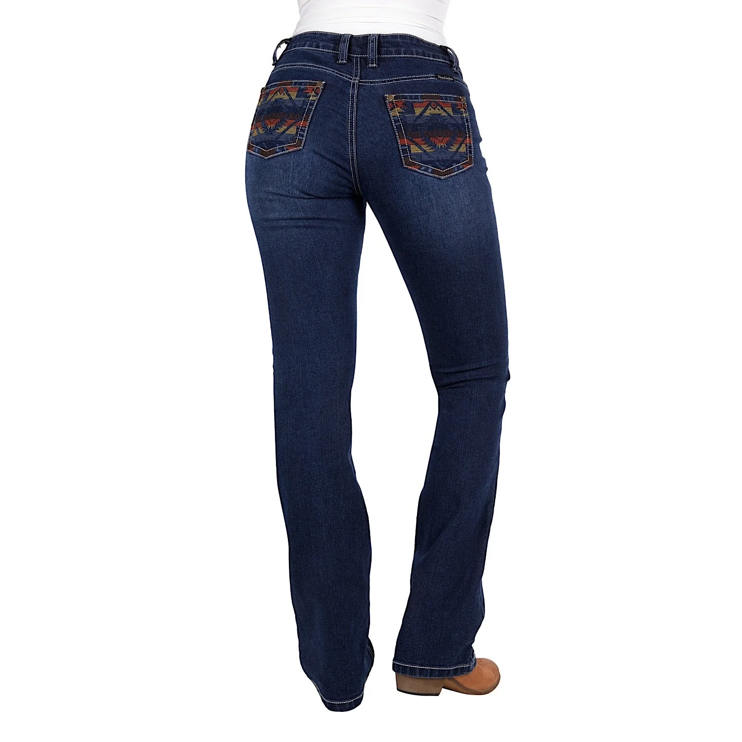 Pure Western Women's Ola Relaxed Rider Jean 36" Leg Evening Sky