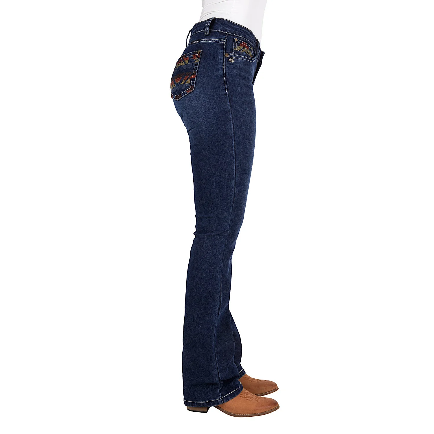 Pure Western Women's Ola Relaxed Rider Jean 36" Leg Evening Sky - Image 3
