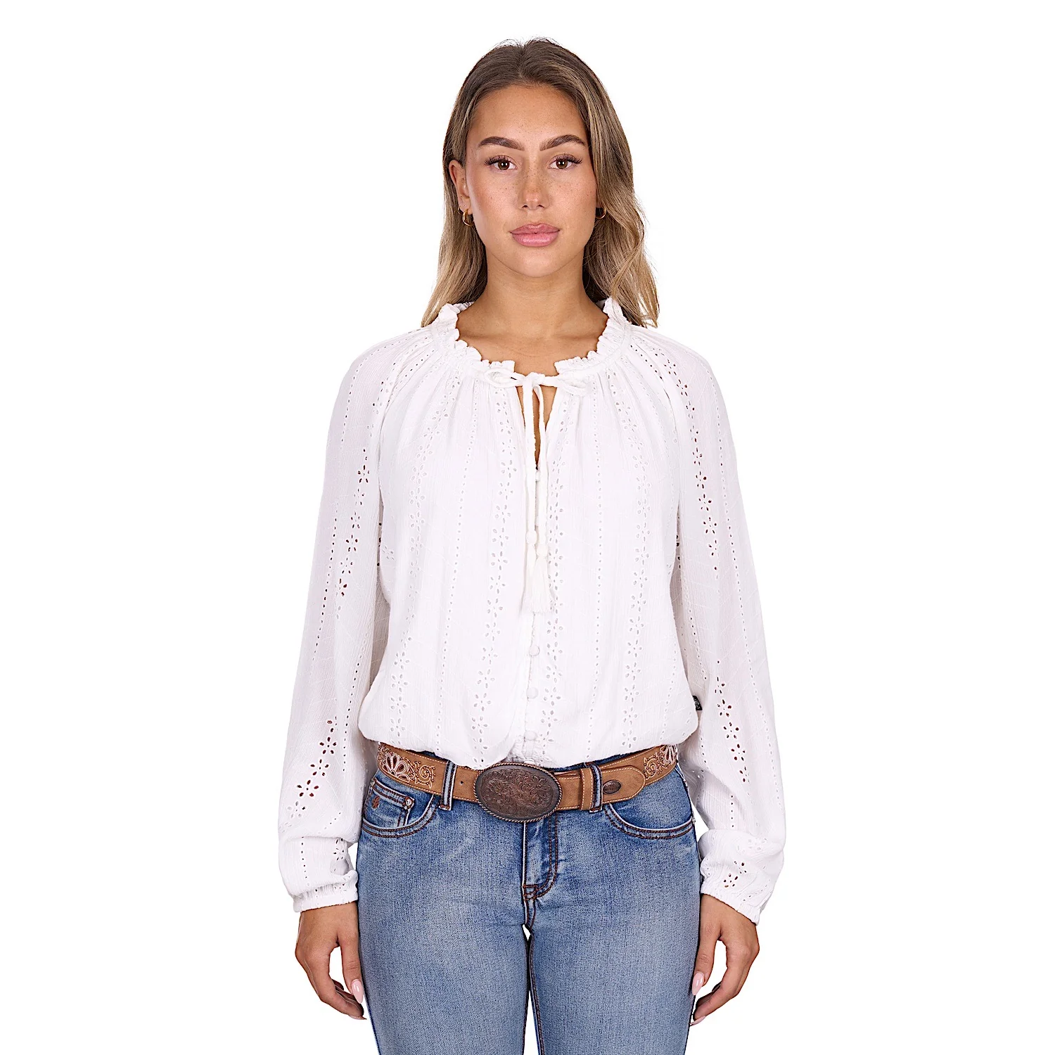 Pure Western Women's Pepper Blouse - White - Image 2