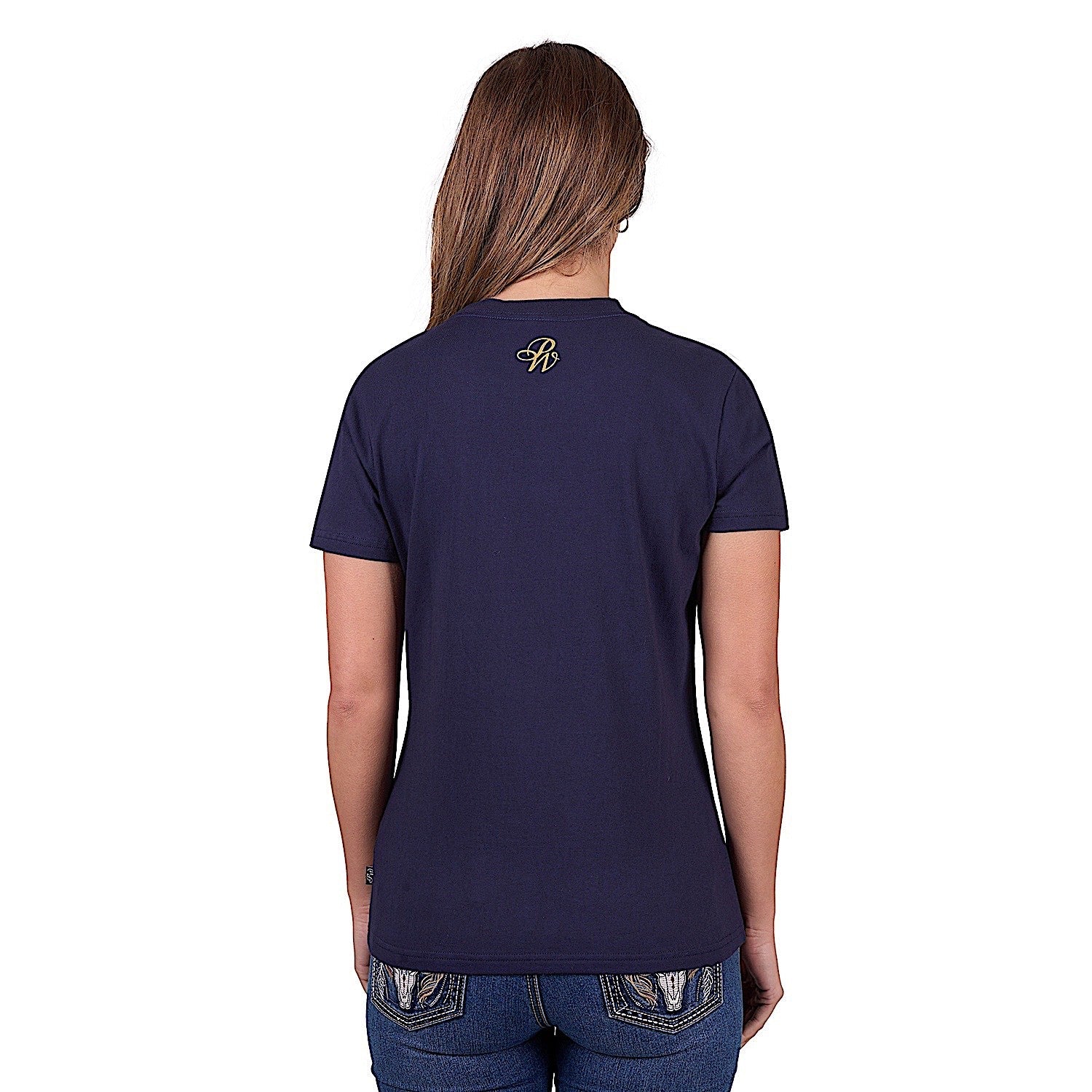 Pure Western Women's Renee Short Sleeve Tee - Navy - Image 2