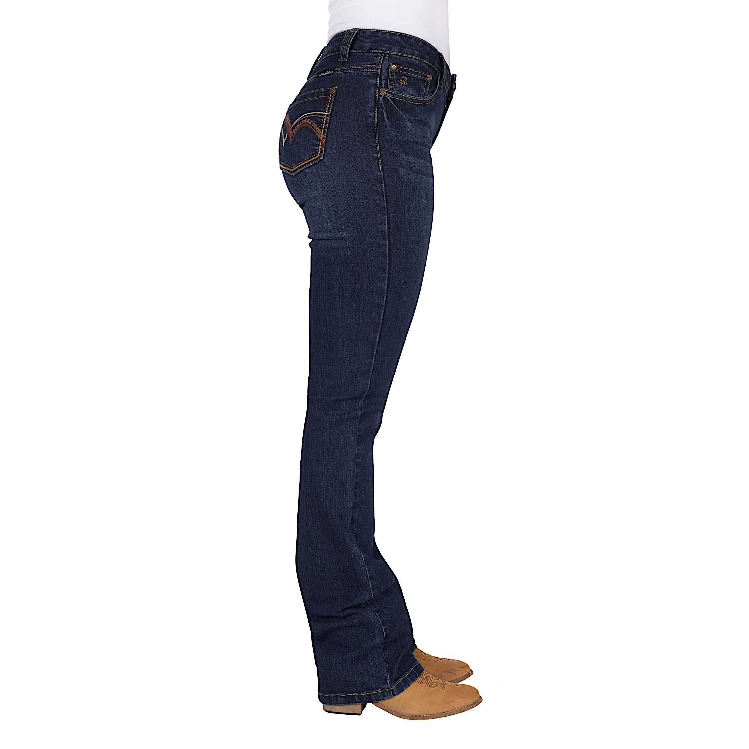 Pure Western Women's Sam Relaxed Rider Jean 36L - Midnight - Image 3