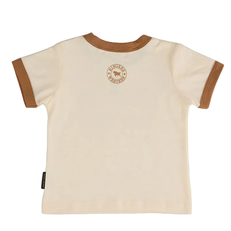 Ringers Western Bambino Ringer T-Shirt - Beige - Image 2