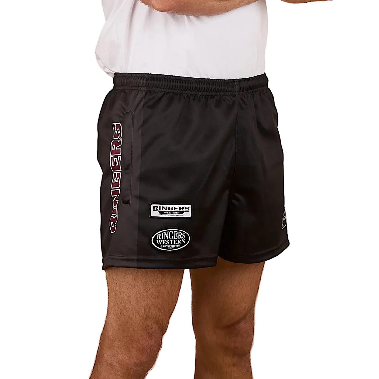 Ringers Western Buckley Footy Short - Black - Image 3