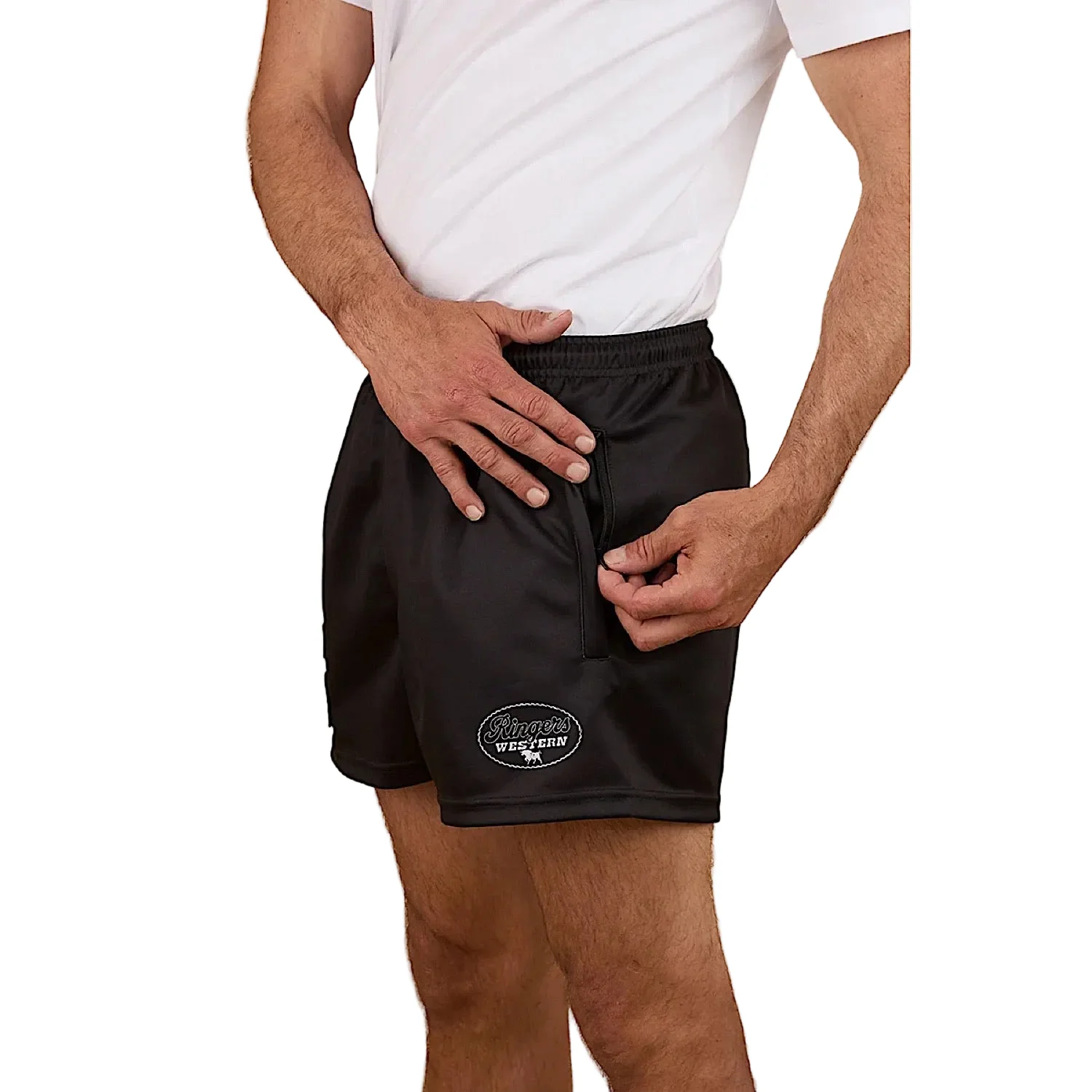 Ringers Western Buckley Footy Short - Black - Image 5