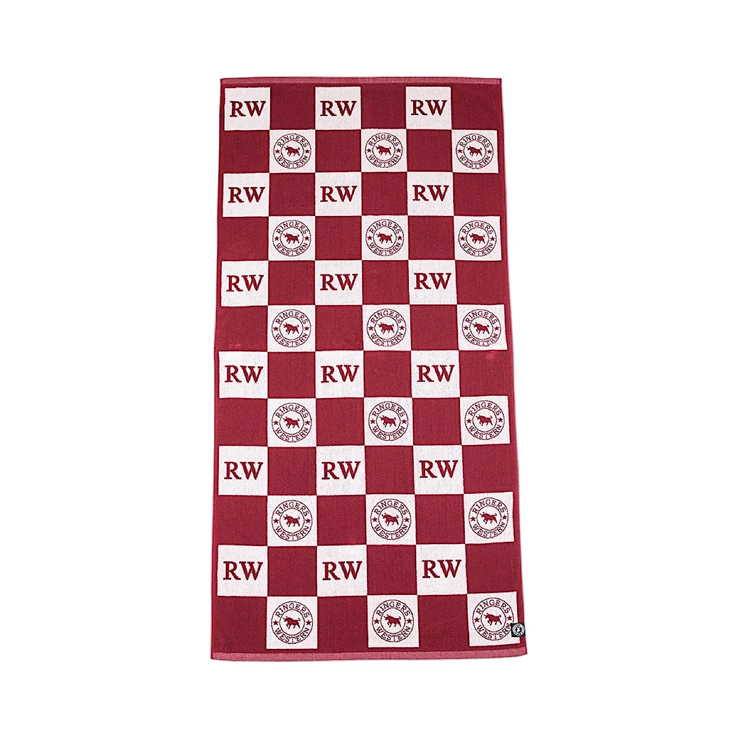 Ringers Western Check Cotton Jacquard Towel - Burgundy