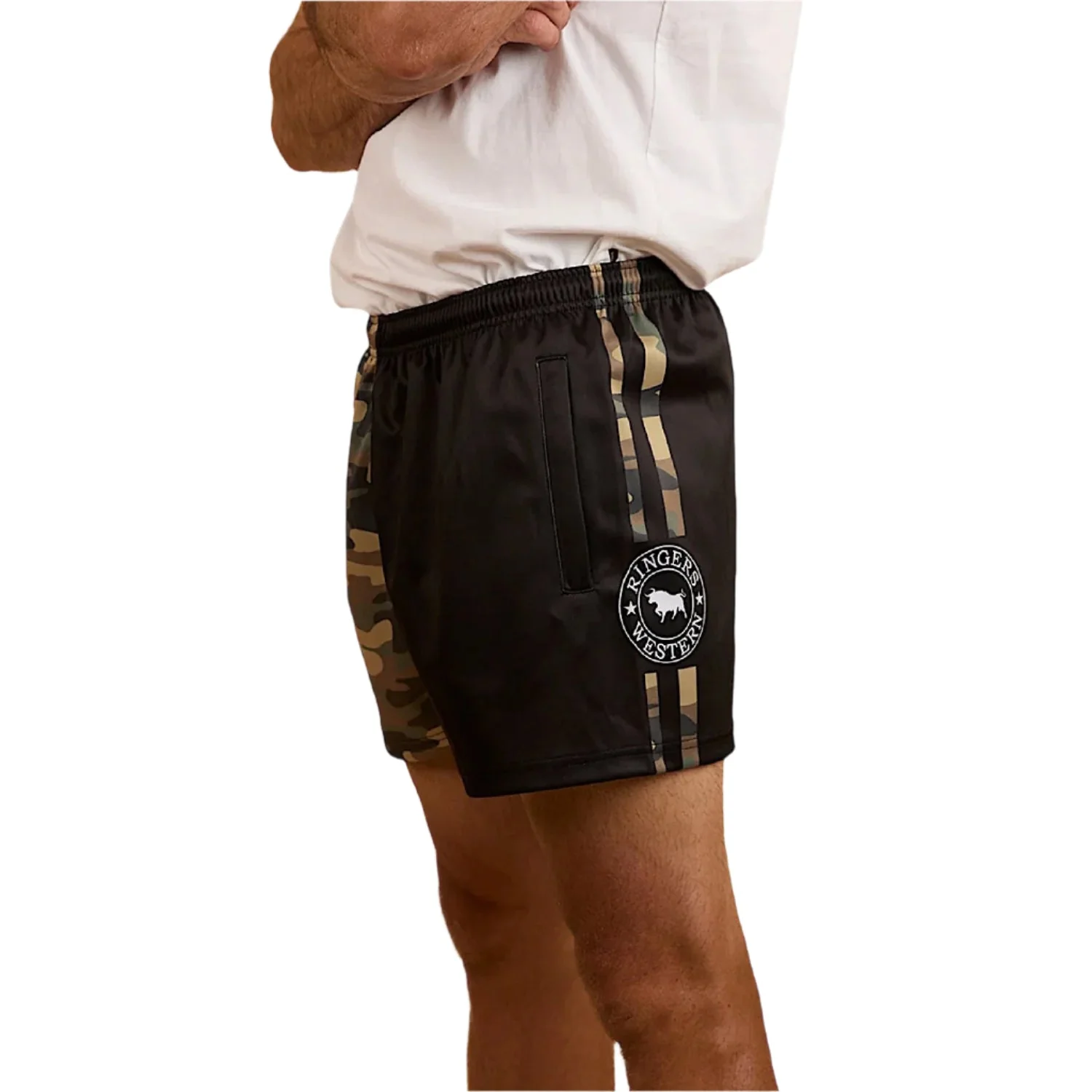 Ringers Western Footy Short - Black / Camo - Image 2