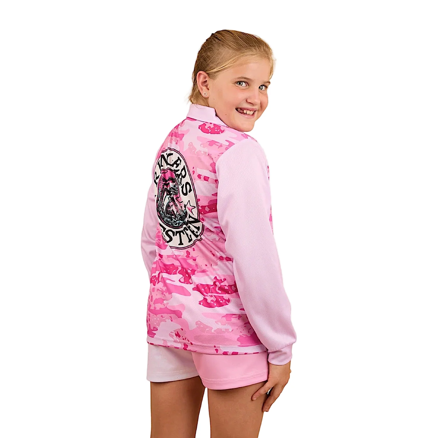 Ringers Western Kid's Big Catch Fishing Jersey - Ballet Pink - Image 2