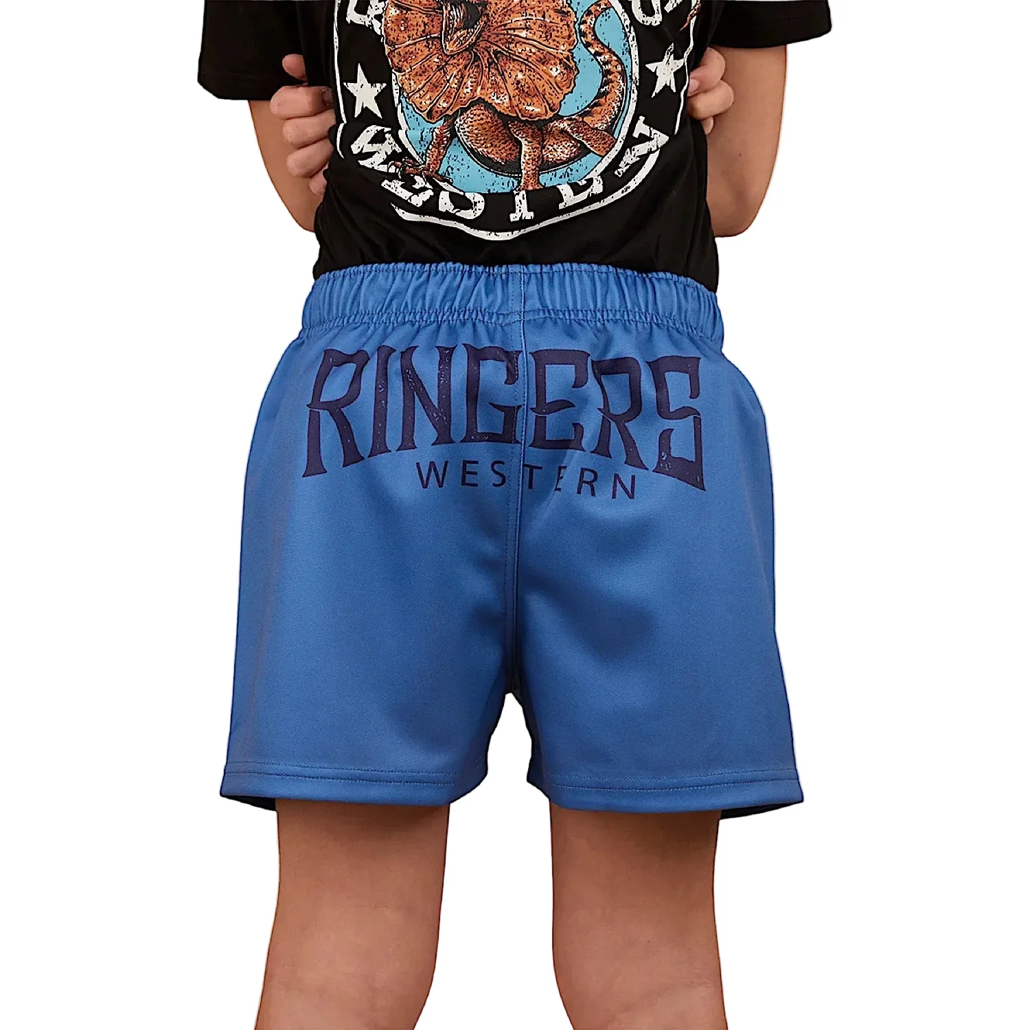 Ringers Western Kid's Big Ringers Footy Short - Blue - Image 2