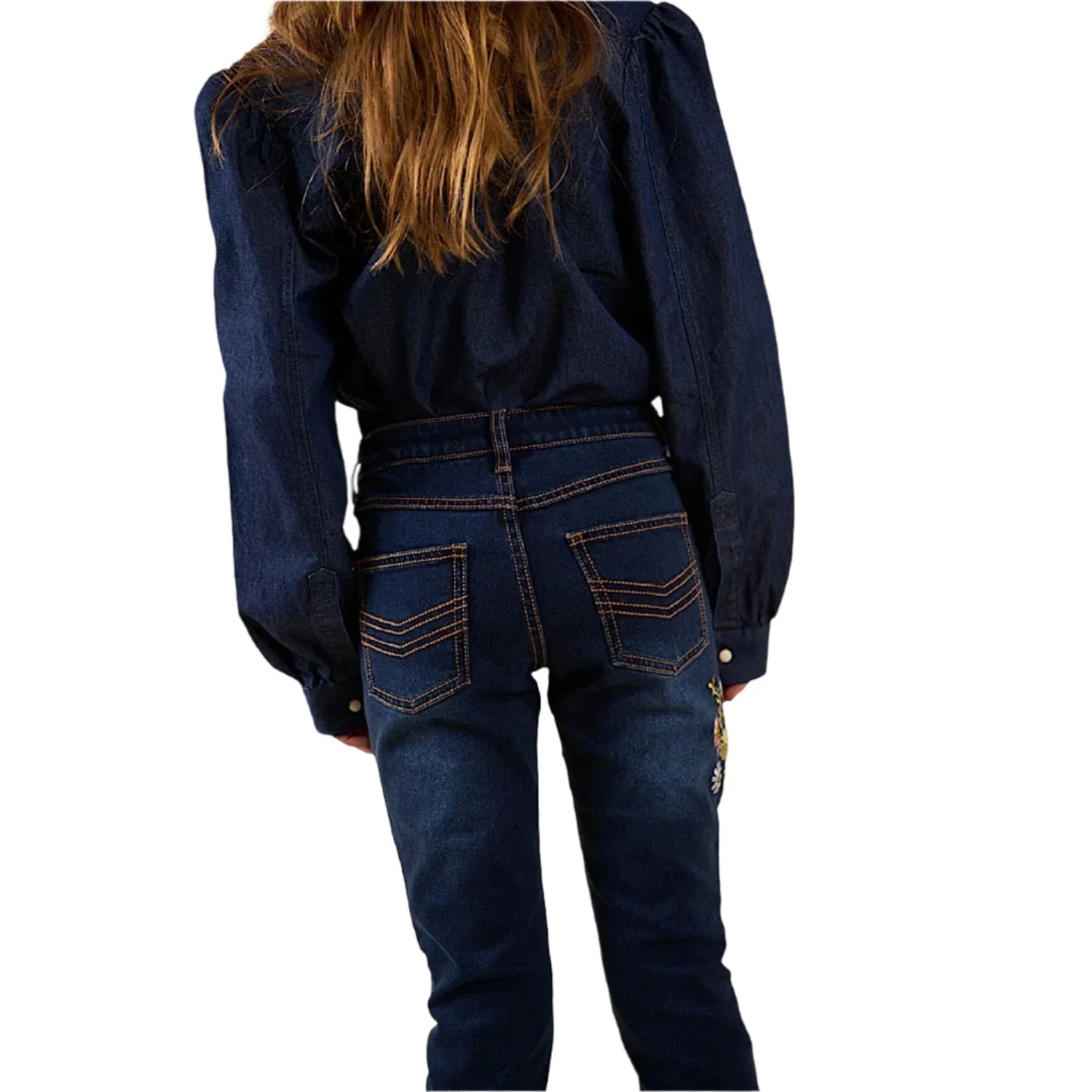 Ringers Western Kid's Dahlia Bootleg Jean - Classic Blue - Image 3