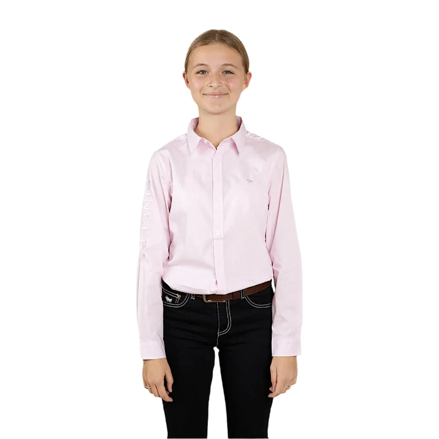 Ringers Western Kid's Faith Dress Shirt - Pink