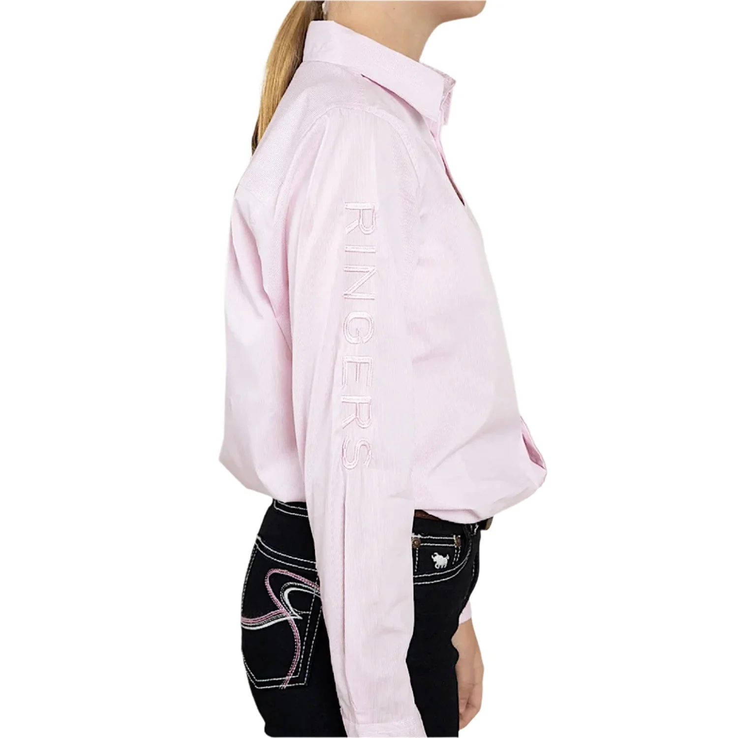Ringers Western Kid's Faith Dress Shirt - Pink - Image 3